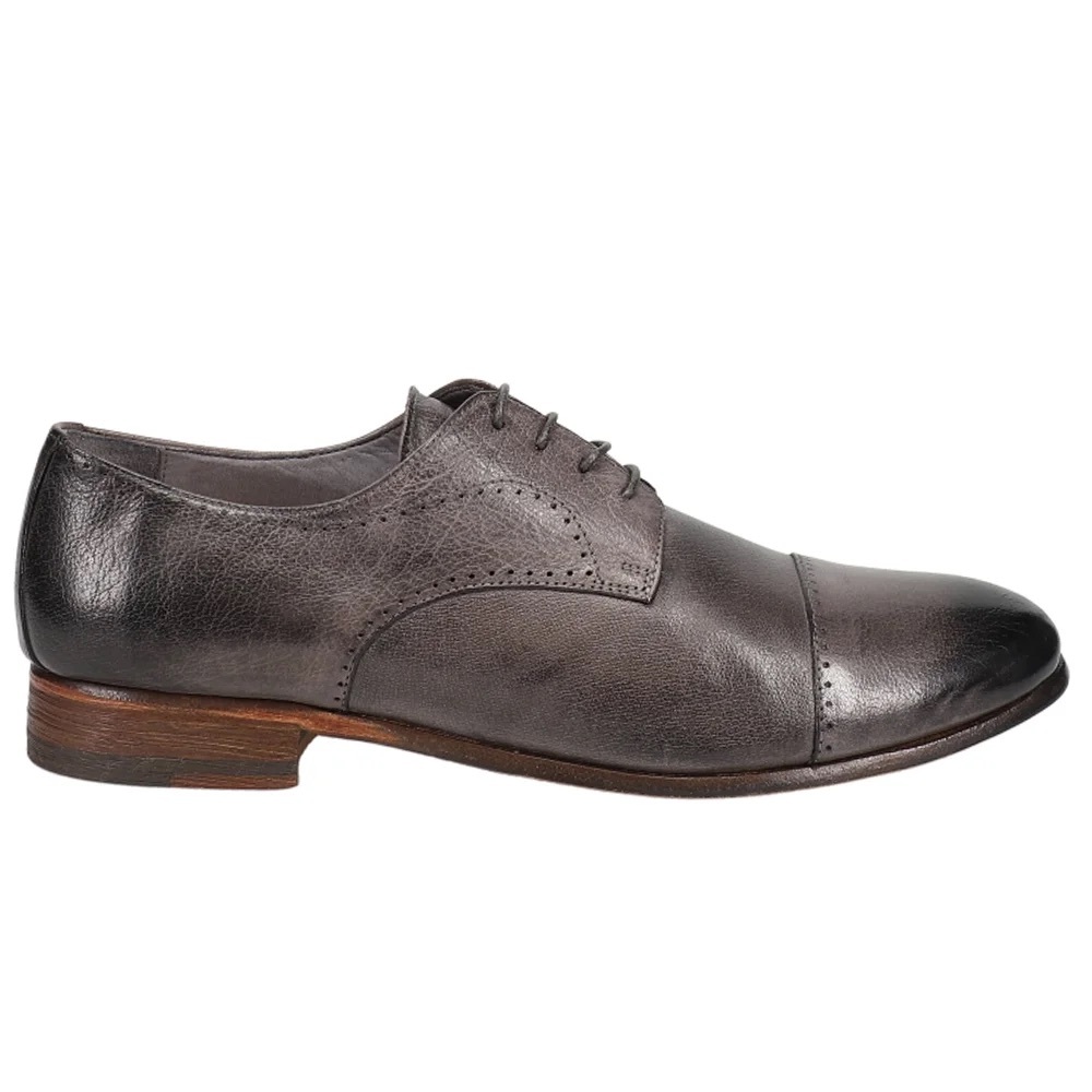 Luchesse Women's Leather Franca Oxford Flats - Gray